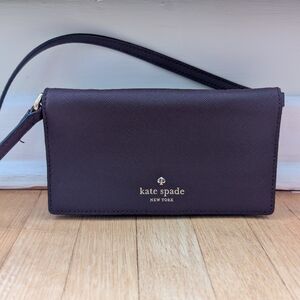 Kate Spade Laurel Way Winni Crossbody Wallet - Burgundy Saffiano